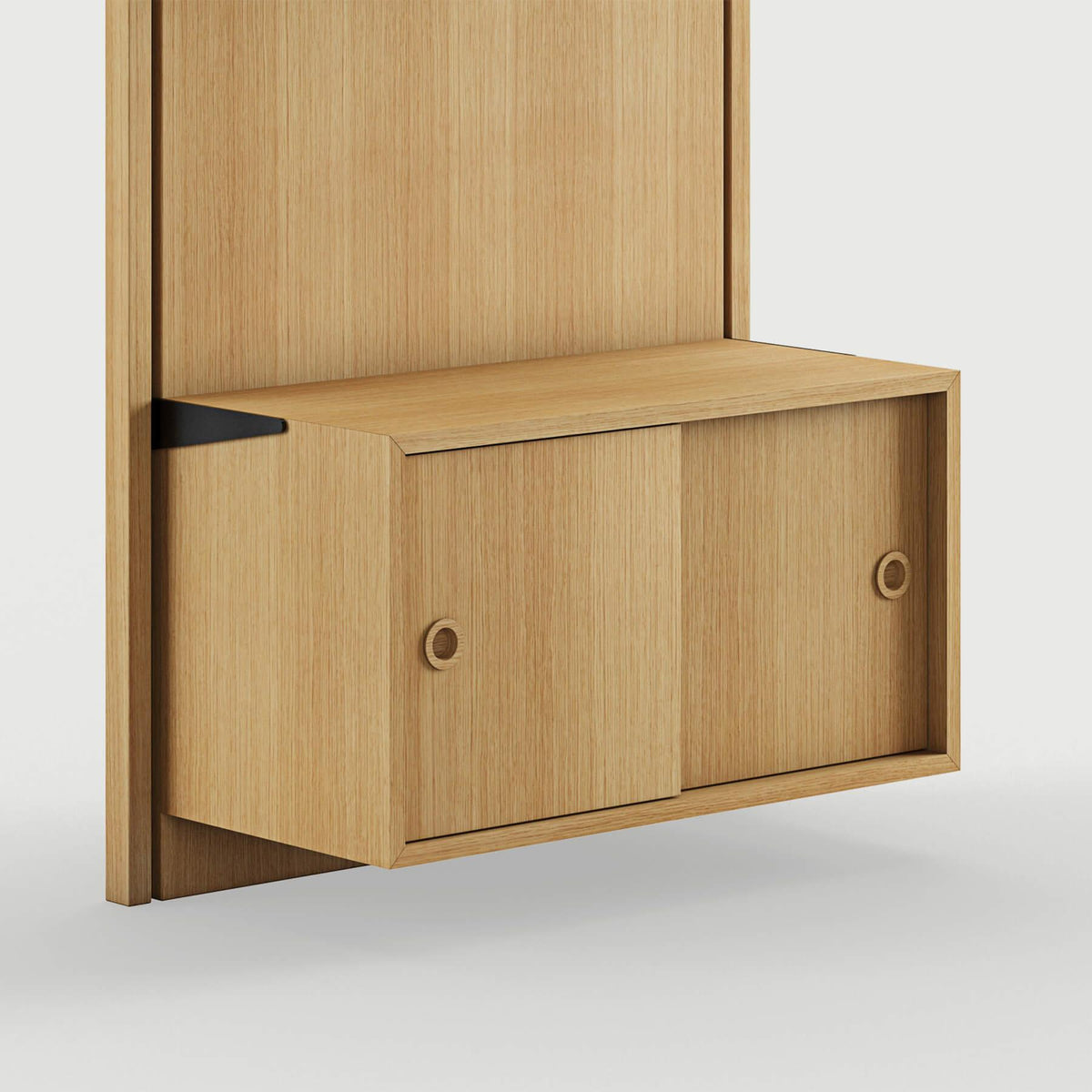 Finn Juhl Small Cabinet with Sliding Door for Panel System