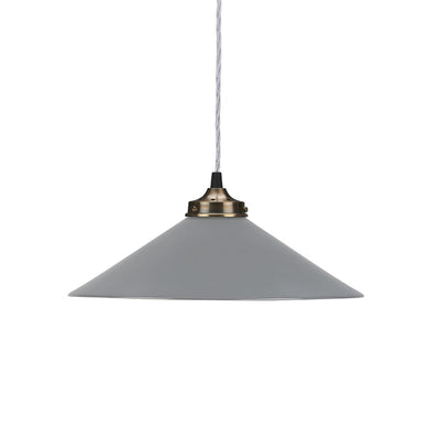 B-Stock French Ceramic Pendant Light - Grey (No Rose)