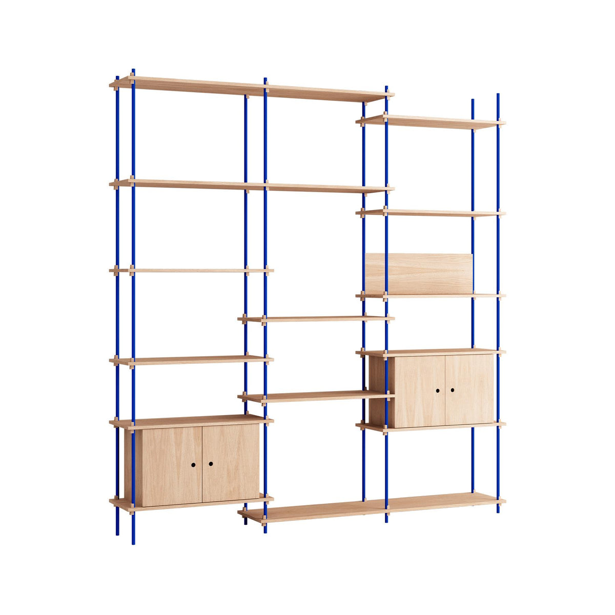 MOEBE Triple Shelving System with 2 Cabinets