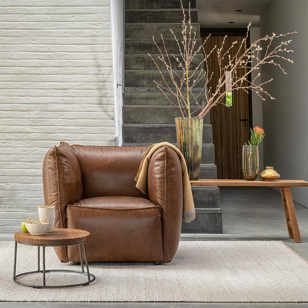 Jess Designs Cick  High Coffee Table with Walnut Top