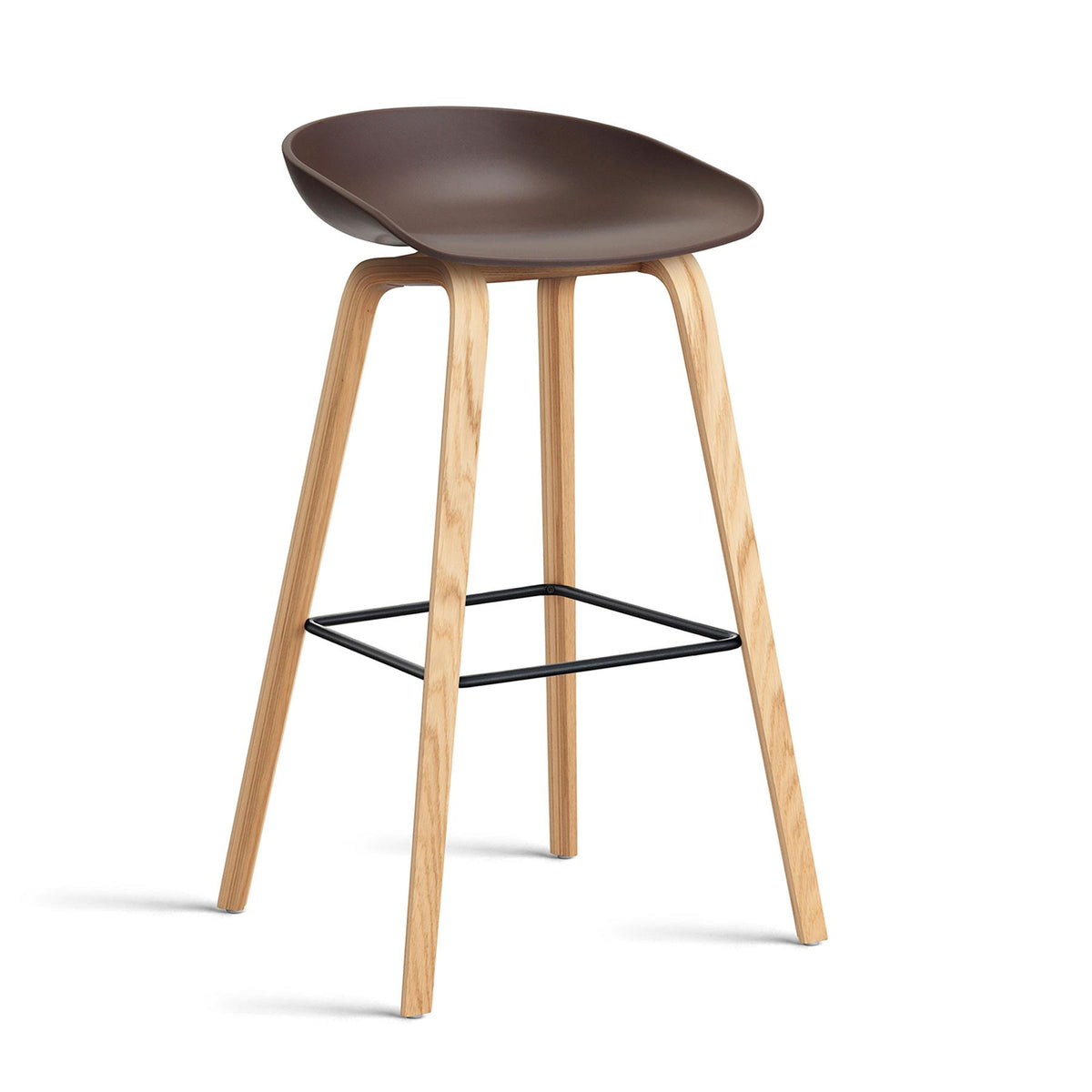 HAY About a Stool 32 Standard Gliders Bar Stool, Black Footrest