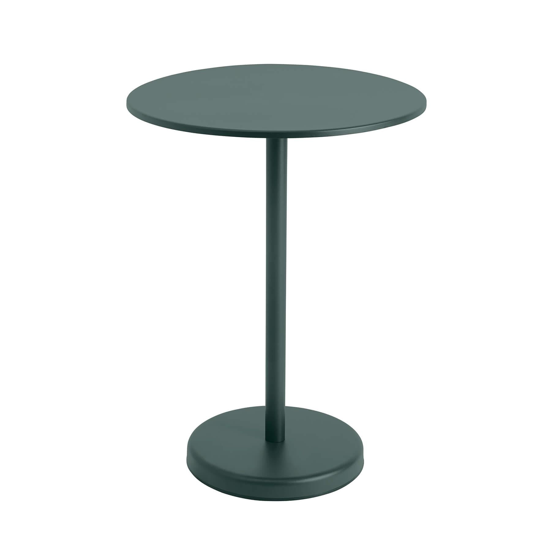 Muuto Linear High Round Steel Garden Cafe Table