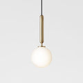 Outlet Miira pendant light, Small, Brass / opal white