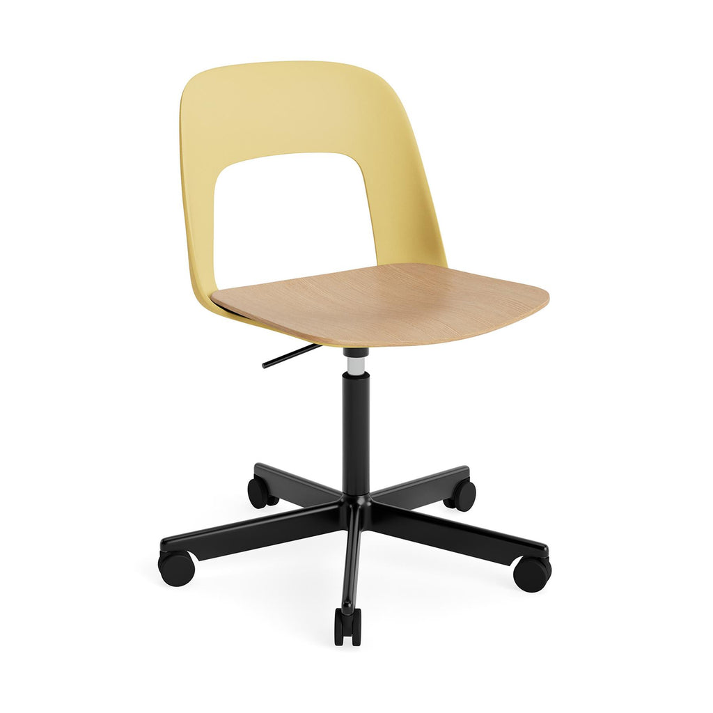 HAY Layout Chair 142 with 5 Star Swivel Wheel Base and Gas Lift