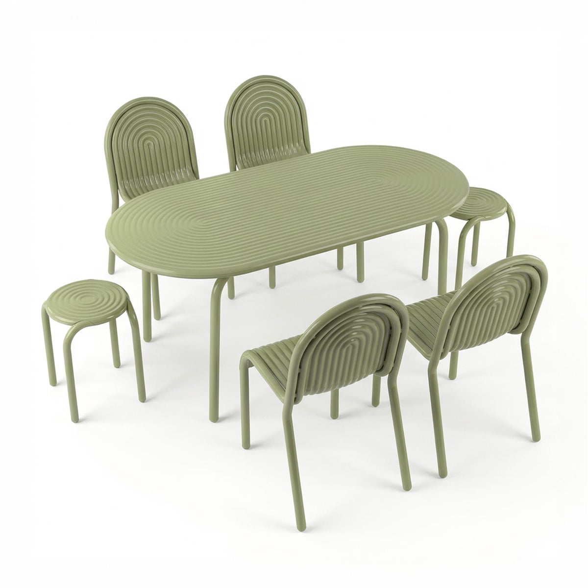 Tom Dixon Groove Family Garden Dining Set - Curated by Holloways of Ludlow