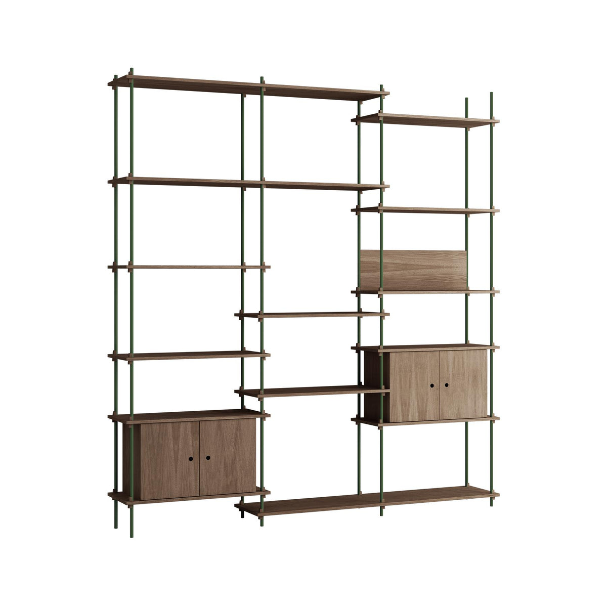 MOEBE Triple Shelving System with 2 Cabinets