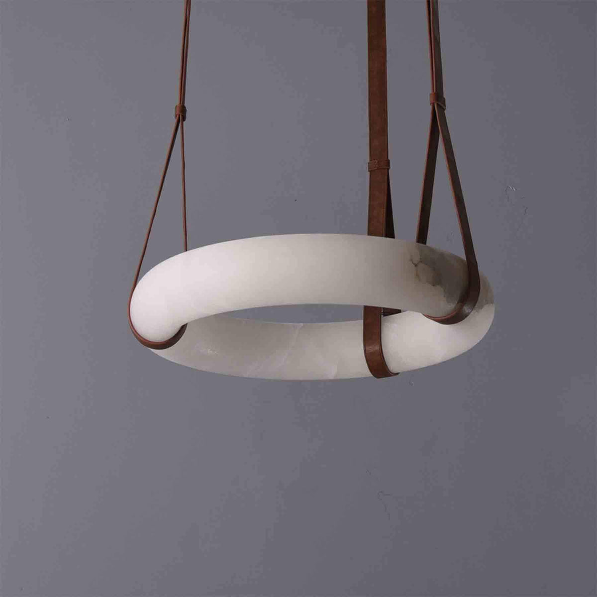 Jimmy Raiden Isidore Leather Alabaster Pendant Light
