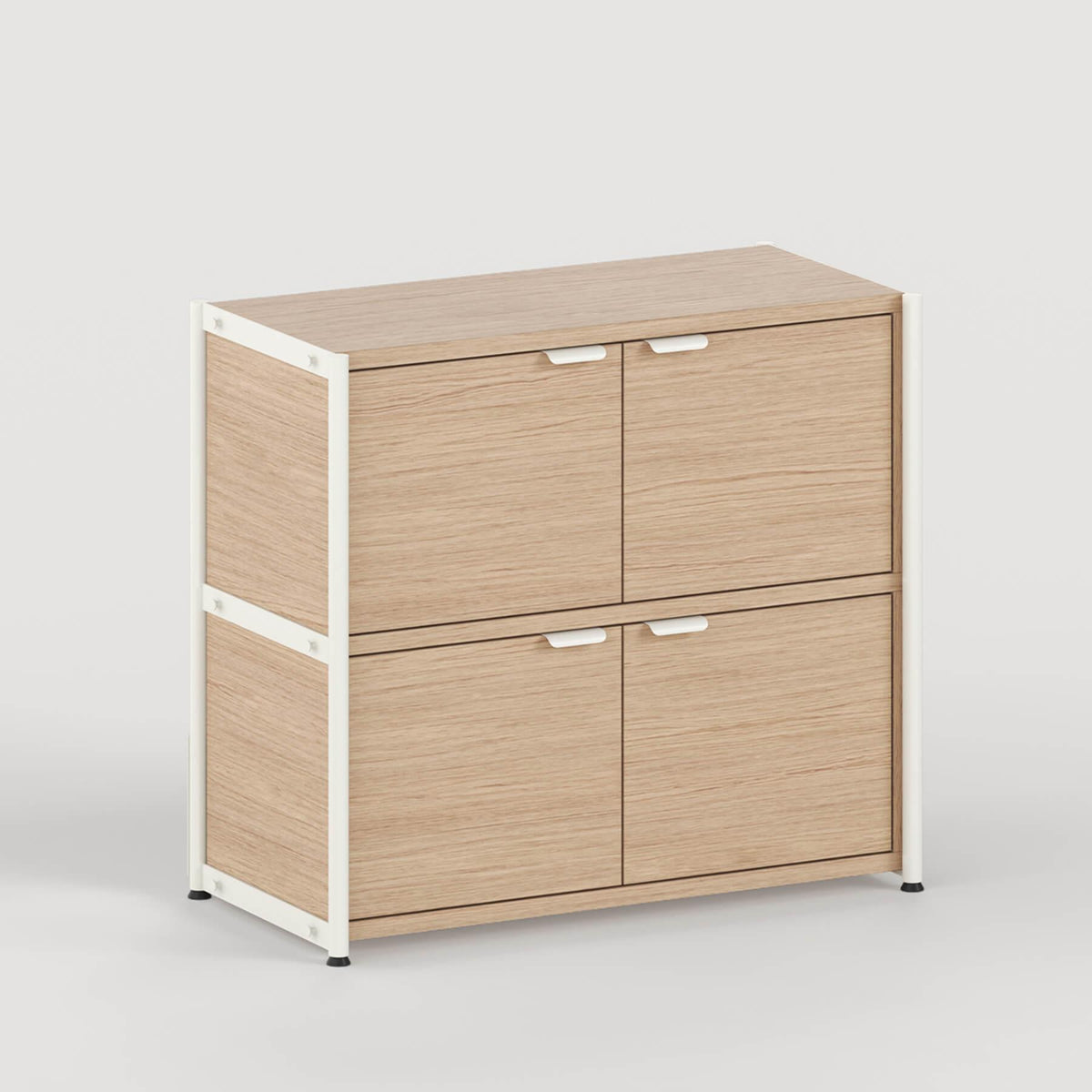 TIPTOE Unit Shelf Level 2 with Stacked Doors Shelf