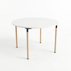 Andersen Furniture Tube Wood Round Folding Table