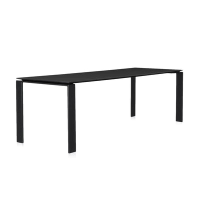 Outlet Kartell Four Rectangular Table - Length: 223cm, Black Laminate Top, Black Legs