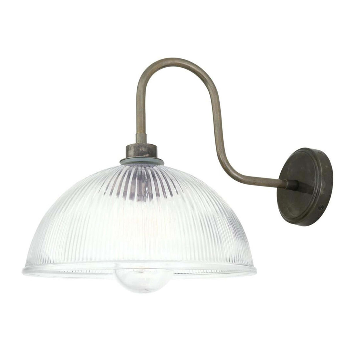Mullan Lighting Maris Prismatic Glass Swan Neck Wall Light