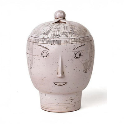 Bitossi Vaso Forma Di Testa C.Coperchio