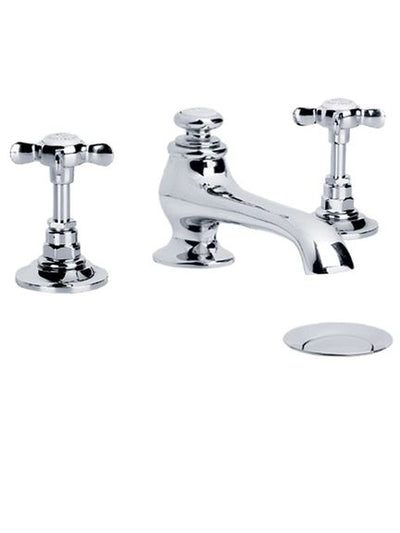 Lefroy Brooks LB1224 Classic Three Hole Basin Mixer with Pop-Up Waste