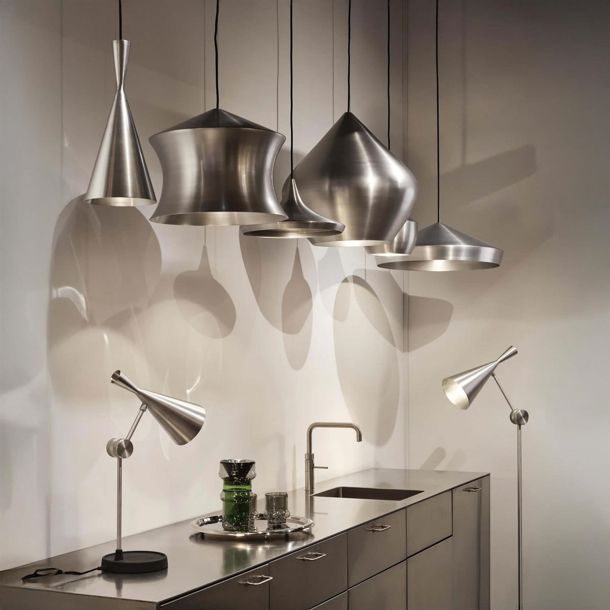 Tom Dixon Beat Wide Unbeaten LED Pendant Light