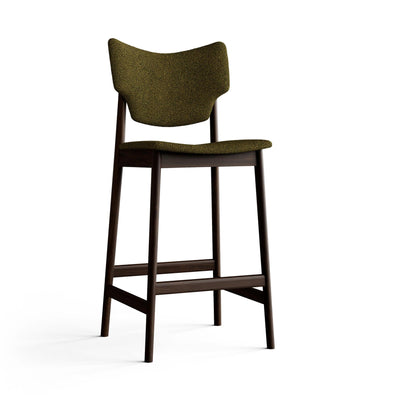 Eikund Veng Bar Stool - Smoked Oak with Baru Darkolive 0950