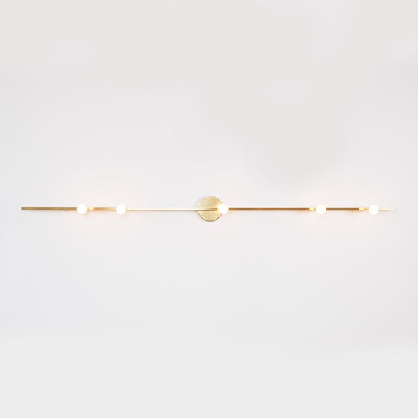 Outlet Dot line wall light - Large - brass, Hard Wire
