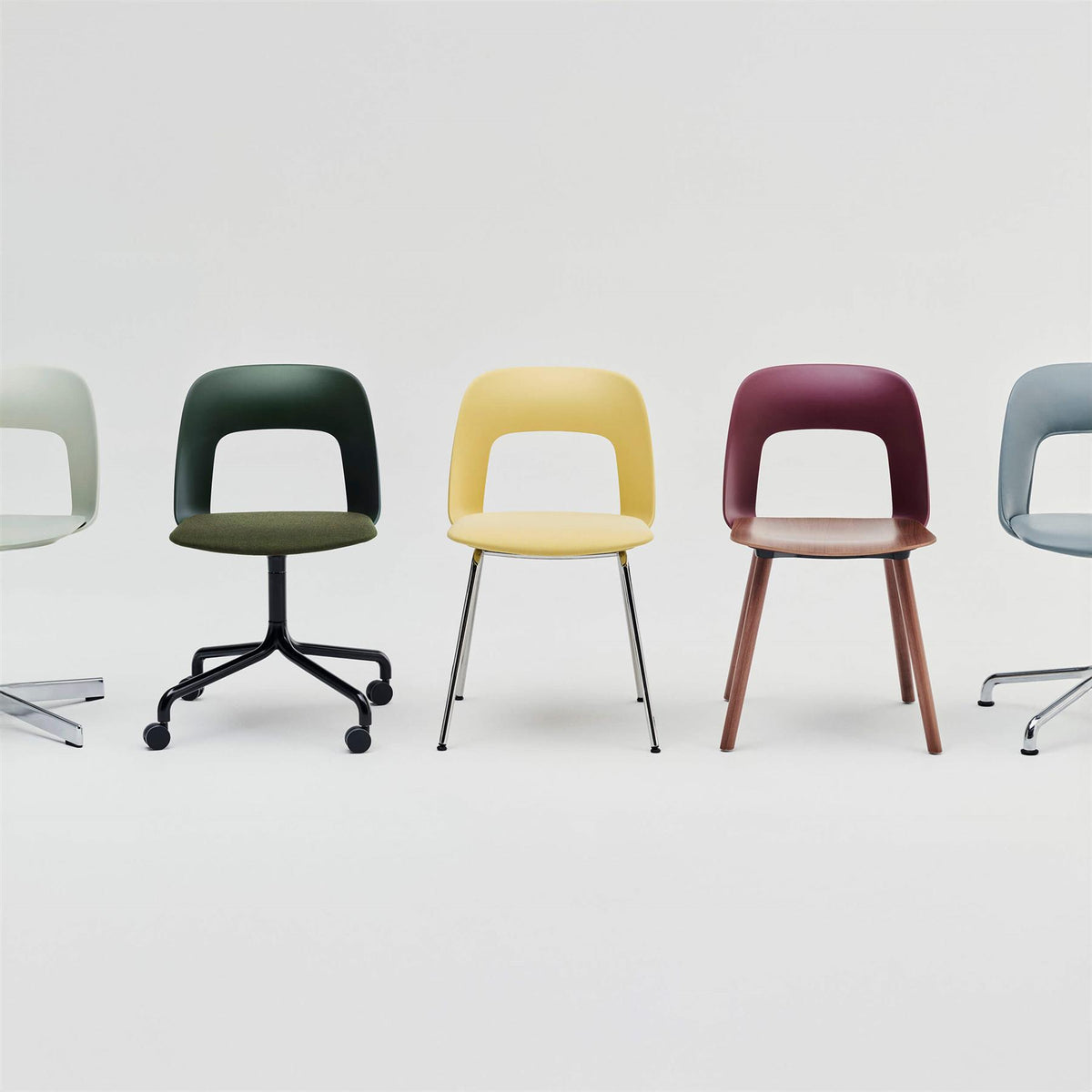 HAY Layout Chair 142 with 5 Star Swivel Wheel Base and Gas Lift