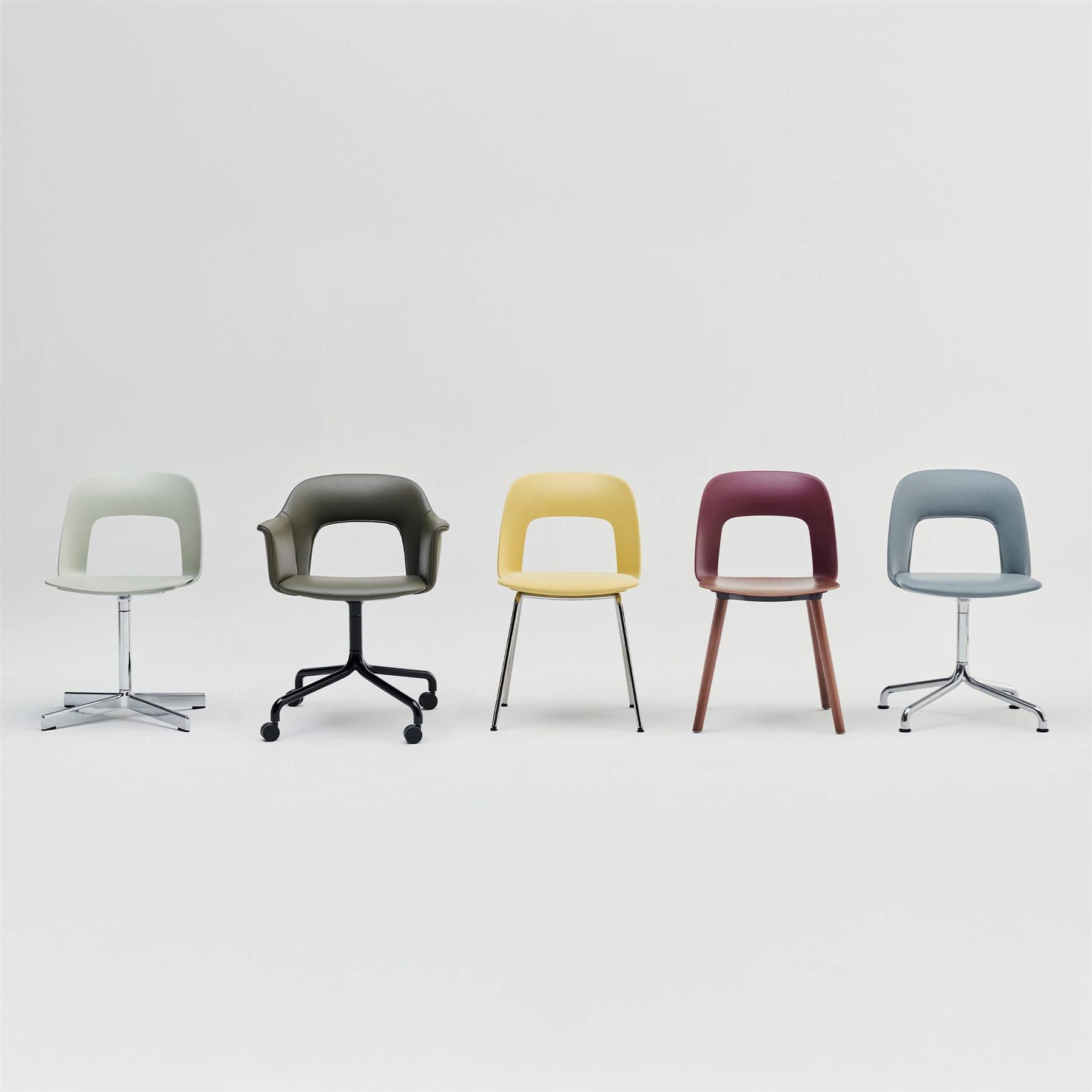 HAY Layout Chair 142 with 5 Star Swivel Wheel Base and Gas Lift
