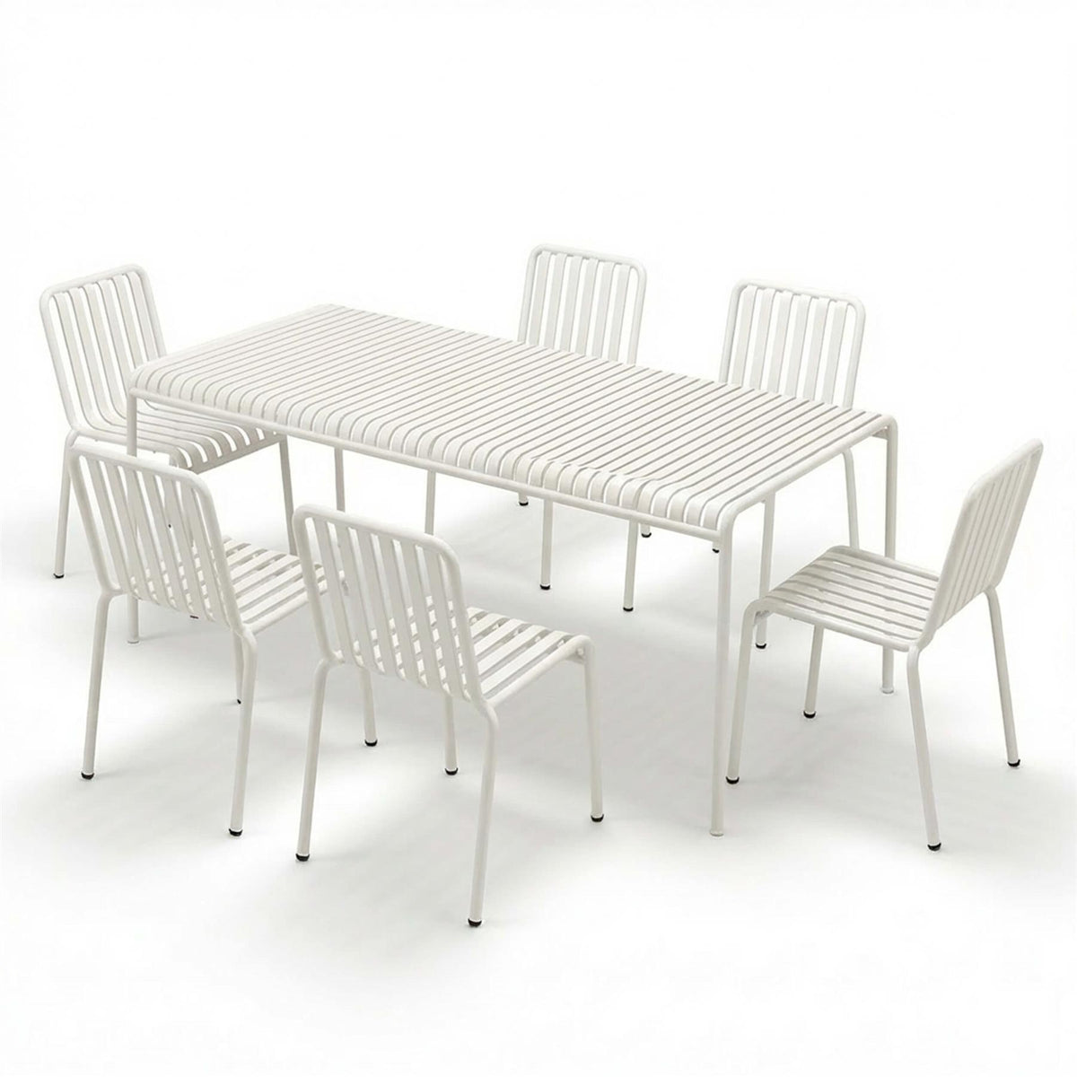 HAY Palissade Large Garden Dining Set with 6 Chairs - Curated by Holloways of Ludlow