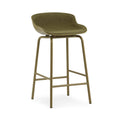 B-Stock Normann Copenhagen Hyg Bar Stool - Olive Front Upholstered