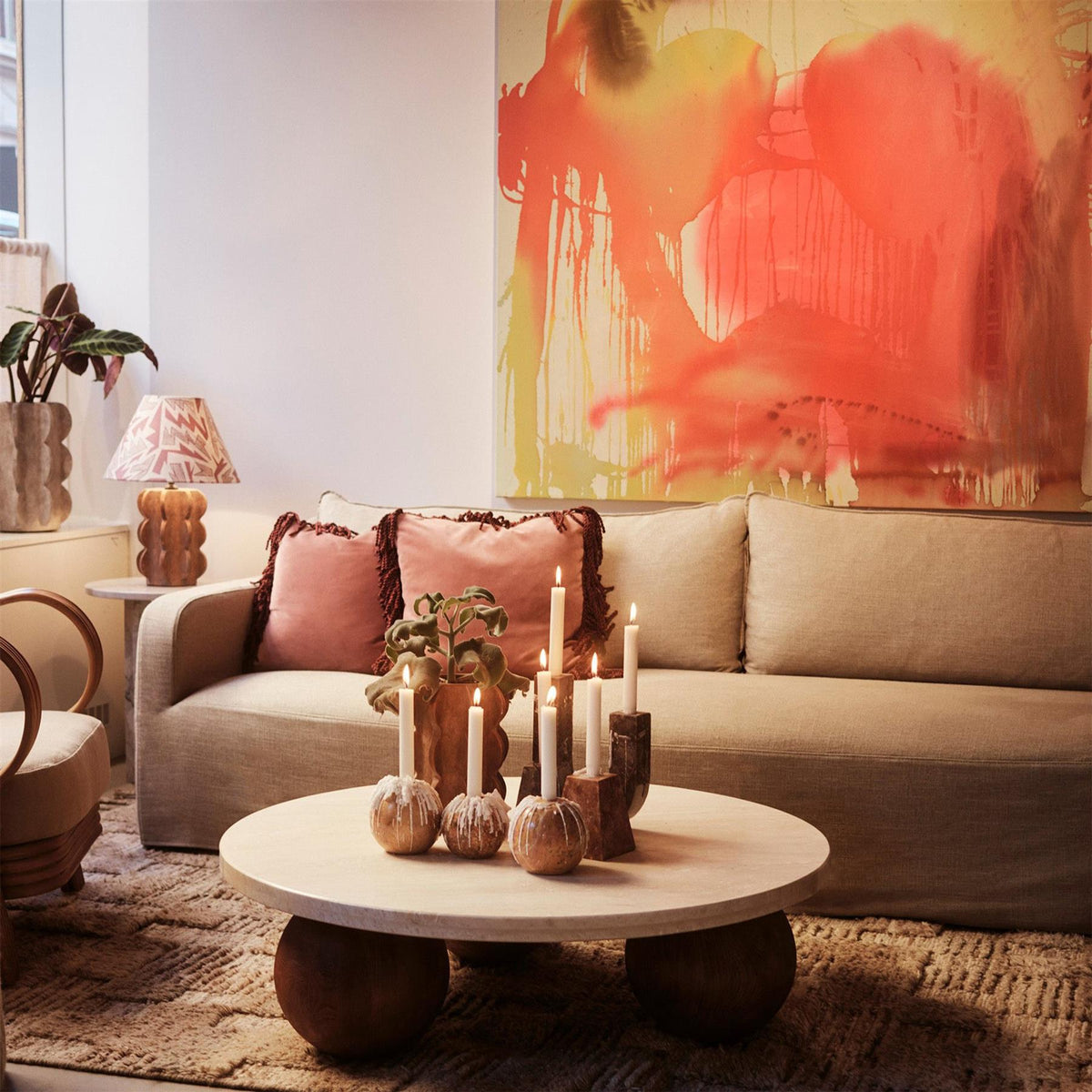 Dusty Deco Sphere Sofa Table Round