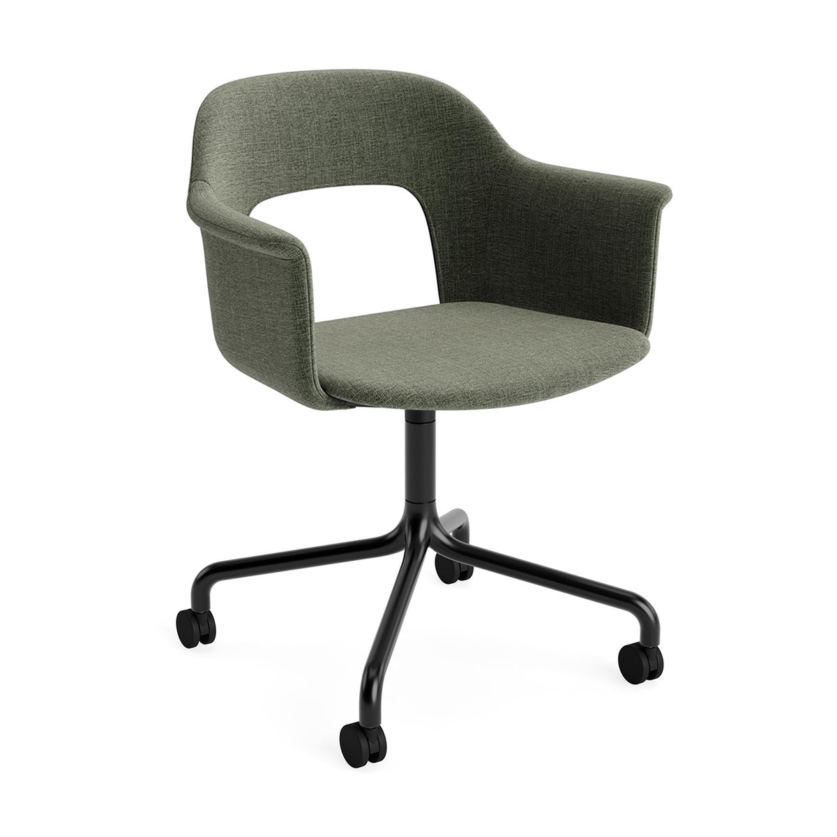 HAY Layout Armchair 264 with 4 Star Arc Swivel Wheel Base