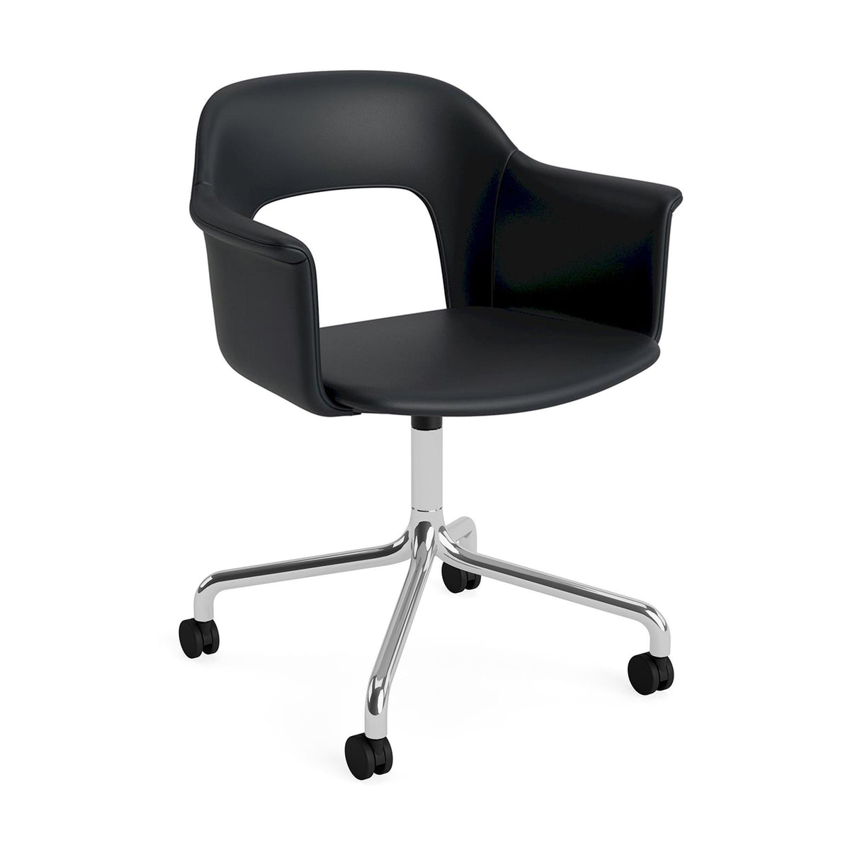 HAY Layout Armchair 264 with 4 Star Arc Swivel Wheel Base