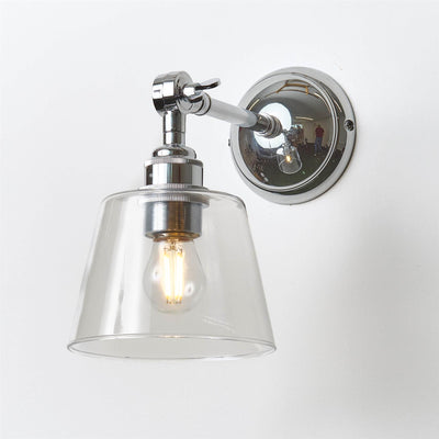 Old School Electric Tapered Blown Wall Light : Adjustable Arm