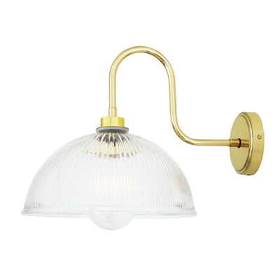 Mullan Lighting Maris Prismatic Glass Swan Neck Wall Light