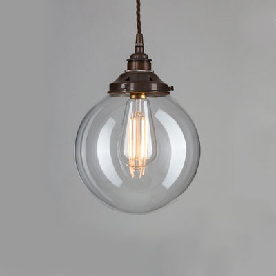 Outlet Old School Electric Globe Blown Glass Pendant Light