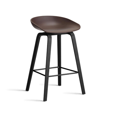 HAY About a Stool 32 Standard Gliders Breakfast Bar Stool, Black Footrest