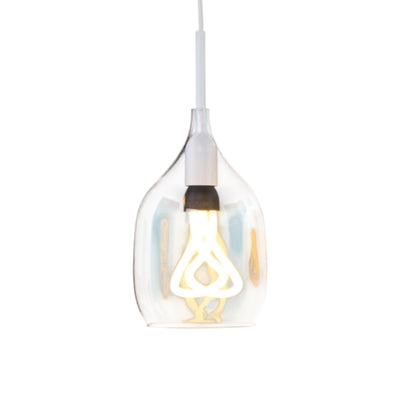 Outlet Vessel pendant - White fitting, Clear