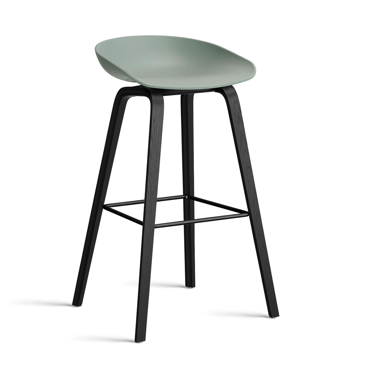 HAY About a Stool 32 Standard Gliders Bar Stool, Black Footrest