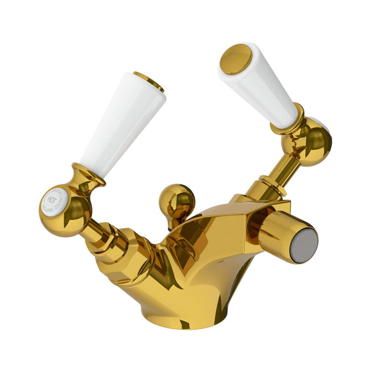 Lefroy Brooks Classic Mono Bidet Mixer with Levers & Pop-up Waste
