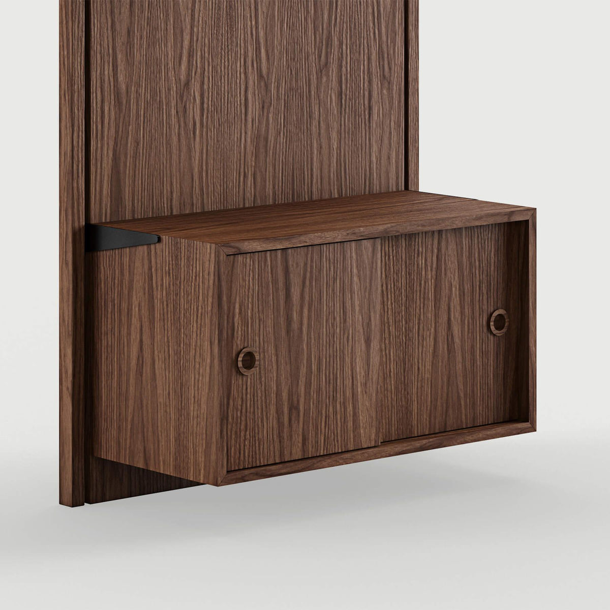 Finn Juhl Small Cabinet with Sliding Door for Panel System