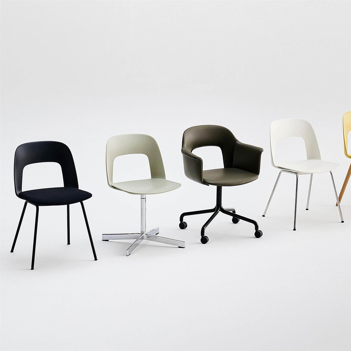 HAY Layout Armchair 261 with 4 Star Swivel Wheel Base
