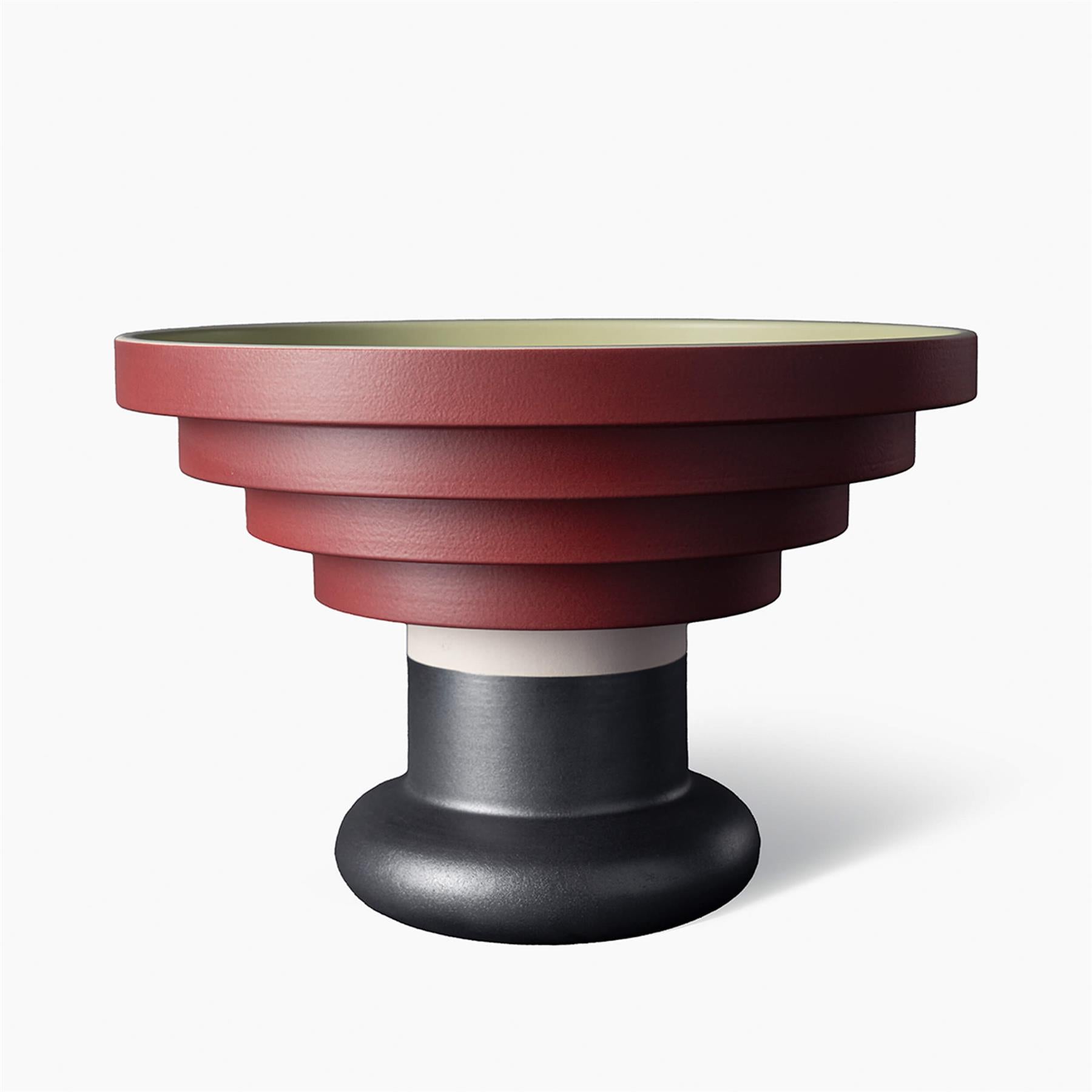 Bitossi Ettore Sottsass Alzata Red Centrepiece | Holloways of Ludlow