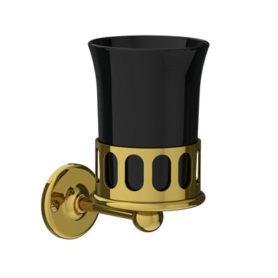 Lefroy Brooks Classic Black Fine Bone China Mug & Holder BK4502