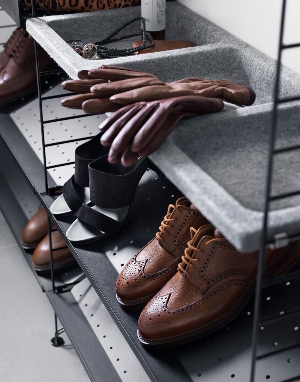 String Furniture String Shoe Shelf Metal