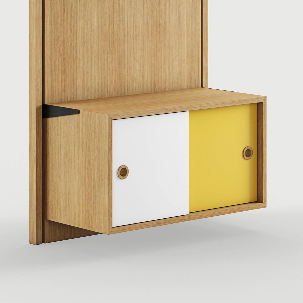 Finn Juhl Small Cabinet with Sliding Door for Panel System