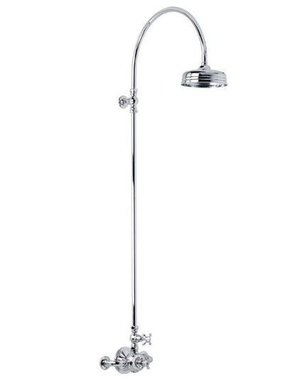 Lefroy Brooks FR8610 La Chapelle Exposed Thermostatic Valve with Riser and 8'' Rose