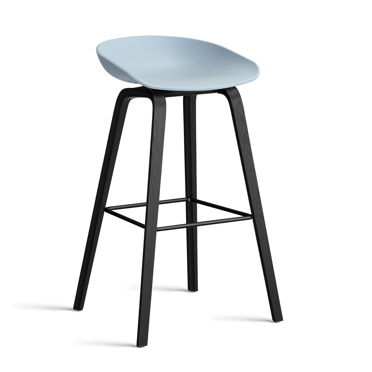 HAY About a Stool 32 Standard Gliders Bar Stool, Black Footrest