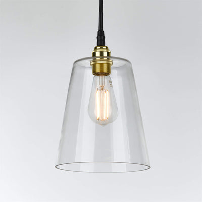 Old School Electric Tapered Blown Pendant Light : Bathroom Version