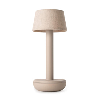 Two Portable Rechargeable Lamp with Linen Shade