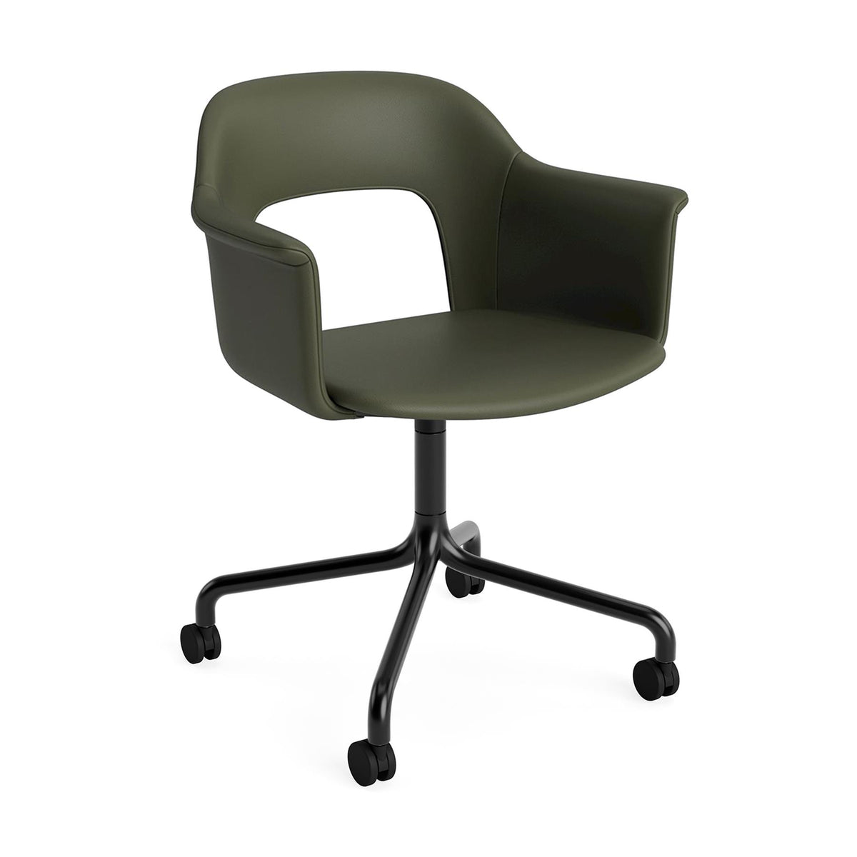 HAY Layout Armchair 264 with 4 Star Arc Swivel Wheel Base