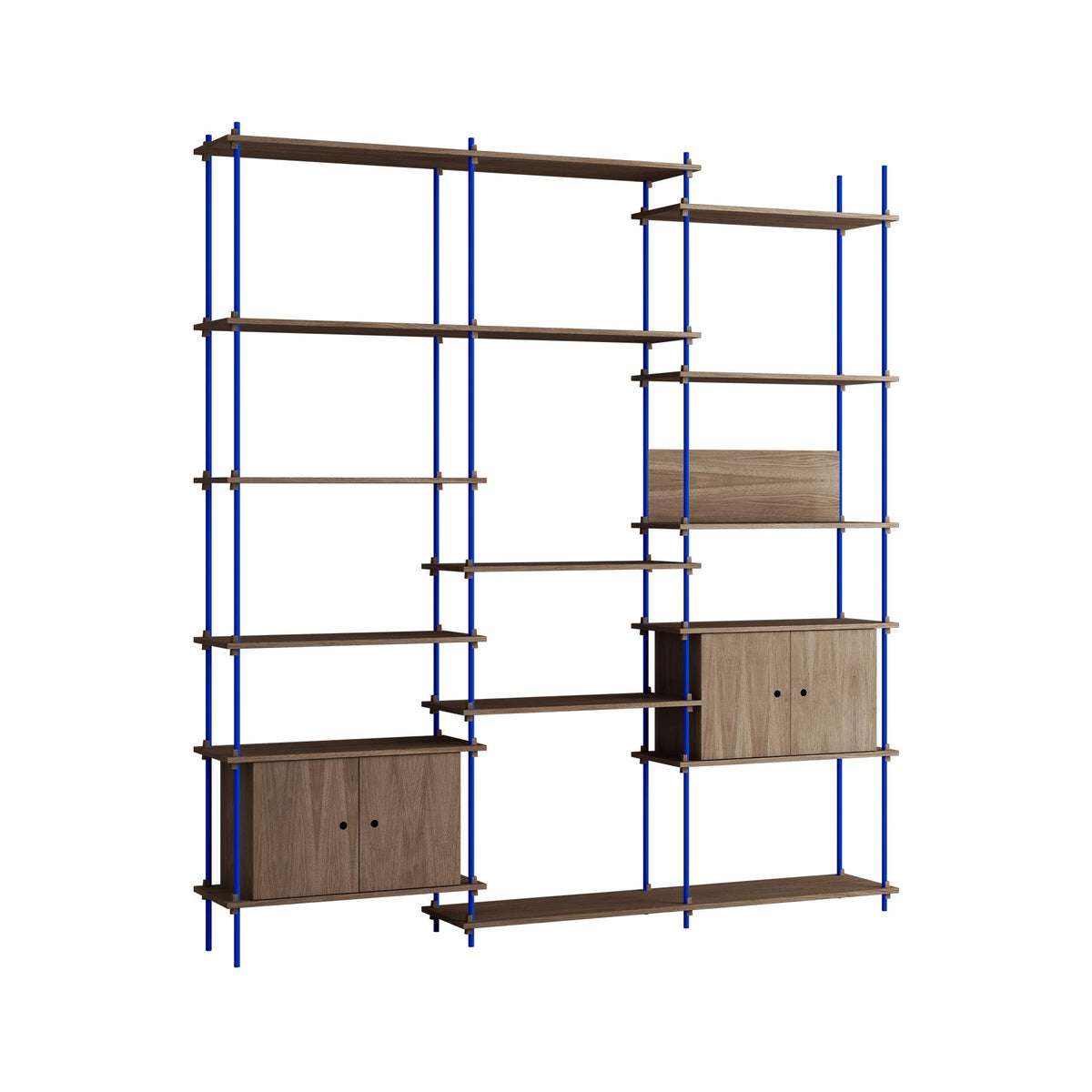 MOEBE Triple Shelving System with 2 Cabinets