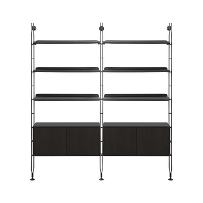 Kartell Adam Wood Double Book Case With Container