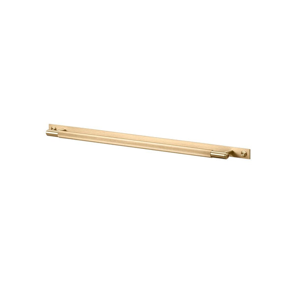 Outlet Buster + Punch Pull Bar - Large With Plate - Linear Pattern - Brass