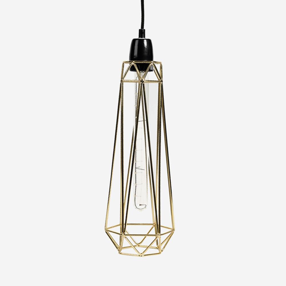 Outlet Diamond Cage Pendant Light with FREE Filament Bulb
