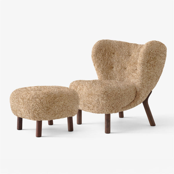 Outlet &Tradition VB1 Little Petra Sheepskin Honey 17mm With Pouf - Walnut